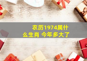 农历1974属什么生肖 今年多大了